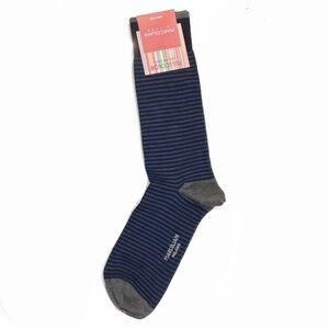 *NEW* Men’s Marcoliani Milano Palio Stripe Royal Blue Mid Calf Dress Socks